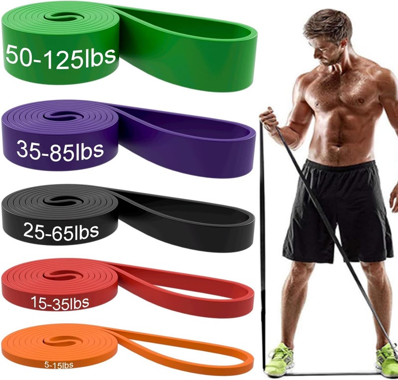 ROSAPOAR Resistance Bands, Pull Up Assist Bands - Workout Bands, Eexercise Bands, Long Resistance Bands Set for Working Out, Fitness, Training, Physical Therapy for Men Women - Image 1